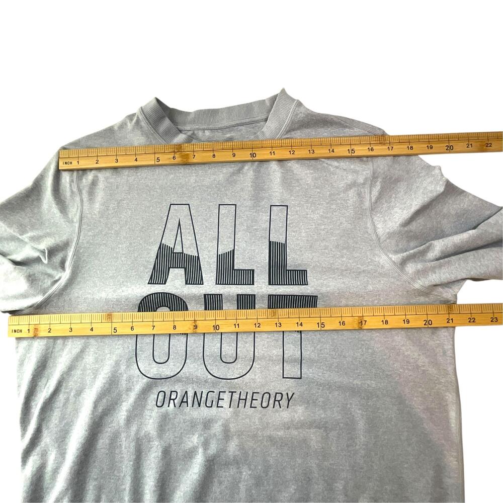 Vuori Ponto Performance Crew Sweatshirt Mens Large Gray Orangetheory Long Sleeve - Picture 7 of 11